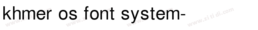 khmer os font system字体转换